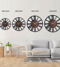 24 Inch Large Metal Wall Clock with Voice and Light Sensor Night Light, Glow in the Dark Non-Ticking Silent Battery Operated Decorative Oversized Wall Clock for Bedroom Living Room Decor