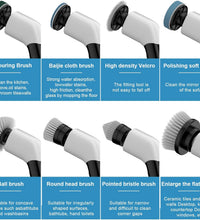 Replaceable Brush Heads Set,8 Pcs Set Suitable for Electric Spin Scrubber,Spin Brush Heads Replacement for Most Brands of ANS-8051A/8050 Cordless Shower Scrubber,For Home and Kitchen,Bathroom,Car