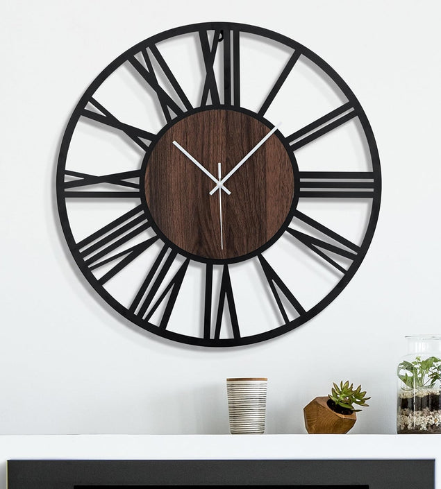 24 Inch Large Metal Wall Clock with Voice and Light Sensor Night Light, Glow in the Dark Non-Ticking Silent Battery Operated Decorative Oversized Wall Clock for Bedroom Living Room Decor