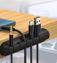 Cable Organizer Clips - 5-Slot Desktop Cord Manager, 4.5