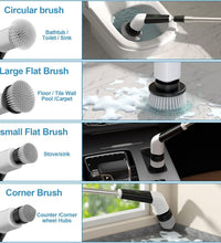 Replaceable Brush Heads Set,8 Pcs Set Suitable for Electric Spin Scrubber,Spin Brush Heads Replacement for Most Brands of ANS-8051A/8050 Cordless Shower Scrubber,For Home and Kitchen,Bathroom,Car