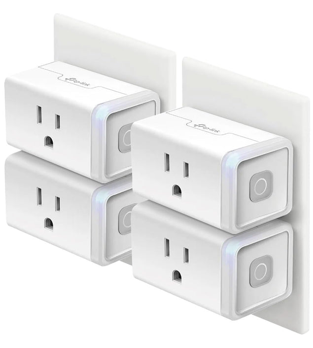 Plug HS103P4, Smart Home Wi-Fi Outlet Works with Alexa, Echo, Google Home & IFTTT, No Hub Required, Remote Control, 15 Amp, UL Certified, 4-Pack, White