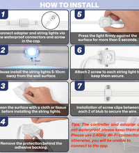 Permanent Outdoor Lights, 100Ft Smart Eave Light with 72 LED Lights, IP67 Waterproof, App Control, Outdoor Christmas Lights, DIY RGB+IC Light for House Christmas Decorations, White