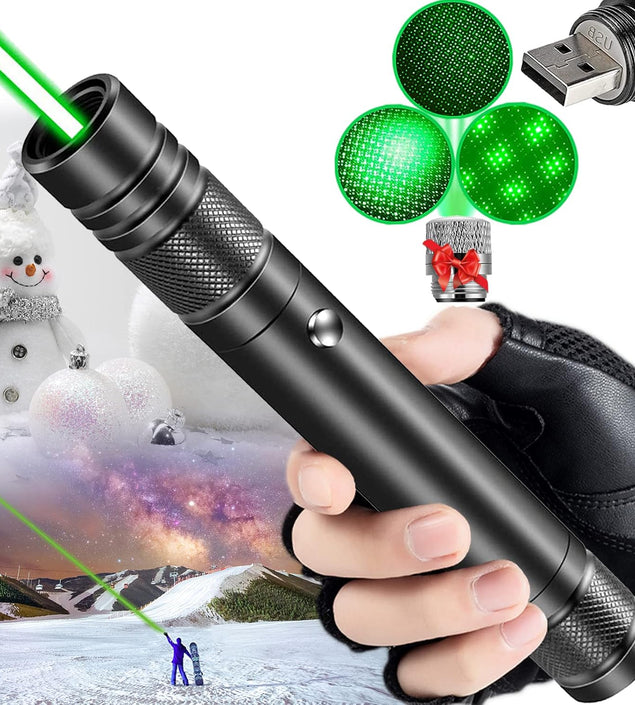 Green Laser Pointer High Power, Green Long Range High Power Laser Pointer Rechargeable High Power Strong Laser Beam Pointer Pen Green Laser Light Pointer, Green Laser Pointer for Presentations Outdoor