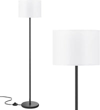 Modern Floor Lamp Simple Design with White Shade, Foot Pedal Switch, 60