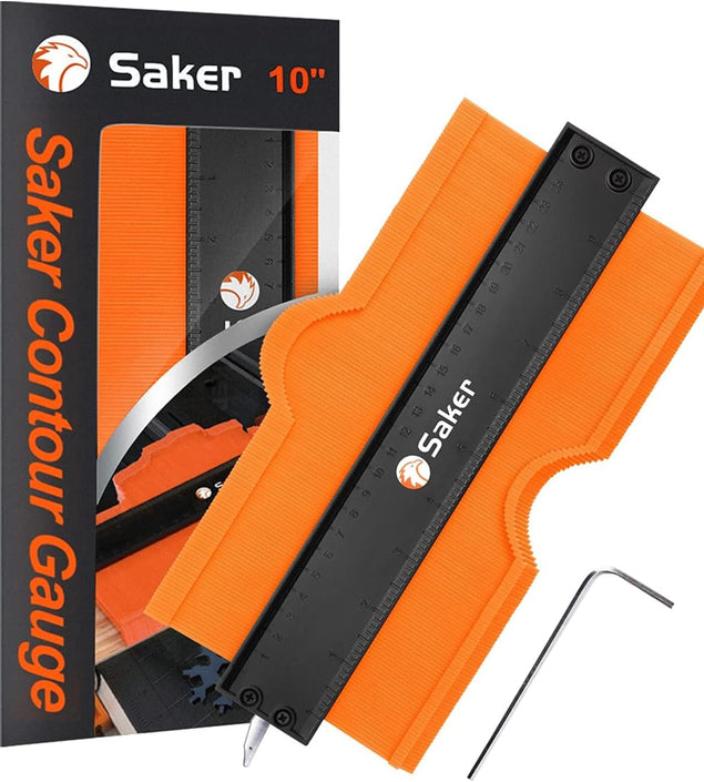 Contour Gauge (10 Inch) Profile Tool with Adjustable Lock,Christmas Gifts for Men Women Dad Boyfriend Husband-Precisely Copy Irregular Shape Duplicator-Cool Gadgets for Woodworking Tool Tracing