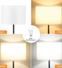Modern Floor Lamp Simple Design with White Shade, Foot Pedal Switch, 60