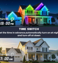 Permanent Outdoor Lights, 100Ft Smart Eave Light with 72 LED Lights, IP67 Waterproof, App Control, Outdoor Christmas Lights, DIY RGB+IC Light for House Christmas Decorations, White