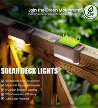 Solar Deck Lights Outdoor 16 Pack, Solar Step Lights Waterproof Led Solar Lights for Outdoor Stairs, Step , Fence, Yard, Patio, and Pathway(Warm White)
