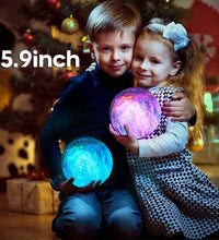 Moon Lamp Galaxy Lamp 5.9 Inch 16 Colors LED 3D Moon Light, Remote & Touch Control Moon Night Light Gifts for Girls Boys Kids Women Birthday