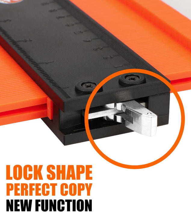 Contour Gauge (10 Inch) Profile Tool with Adjustable Lock,Christmas Gifts for Men Women Dad Boyfriend Husband-Precisely Copy Irregular Shape Duplicator-Cool Gadgets for Woodworking Tool Tracing