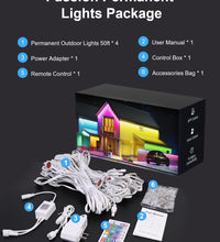 200Ft Permanent Outdoor Lights for House, 2025 Smart RGB LED outside Lights with APP Remote Control, IP67 Waterproof Eternity Eaves Lighting for Christmas, Halloween, Holiday, Party, Daily