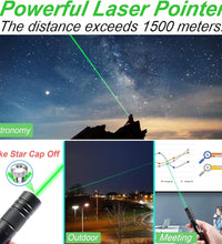 Green Laser Pointer High Power, Green Long Range High Power Laser Pointer Rechargeable High Power Strong Laser Beam Pointer Pen Green Laser Light Pointer, Green Laser Pointer for Presentations Outdoor