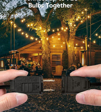 Outdoor String Lights - Connectable Dimmable LED Patio String Lights with G40 Globe Plastic Bulbs, All Weatherproof Hanging Lights for outside Backyard Porch (50 Ft - 25 LED Bulbs)