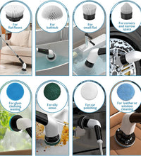 Replaceable Brush Heads Set,8 Pcs Set Suitable for Electric Spin Scrubber,Spin Brush Heads Replacement for Most Brands of ANS-8051A/8050 Cordless Shower Scrubber,For Home and Kitchen,Bathroom,Car