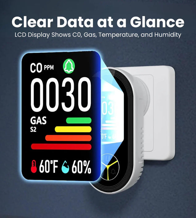 CO Gas Leak Detector with Alarm