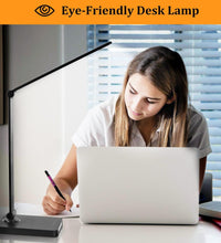 LED Desk Lamp with USB Ports,Touch Desk Lamps for Home Office with 5 Color Modes,3 Brightness Desk Light with Small Night Light,Reading Lamp Table Lamp for Bedroom Bedside Study Black （With Adapter）