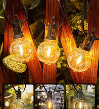 Outdoor String Lights - Connectable Dimmable LED Patio String Lights with G40 Globe Plastic Bulbs, All Weatherproof Hanging Lights for outside Backyard Porch (50 Ft - 25 LED Bulbs)