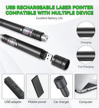 Green Laser Pointer High Power, Green Long Range High Power Laser Pointer Rechargeable High Power Strong Laser Beam Pointer Pen Green Laser Light Pointer, Green Laser Pointer for Presentations Outdoor