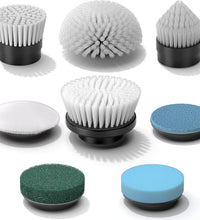 Replaceable Brush Heads Set,8 Pcs Set Suitable for Electric Spin Scrubber,Spin Brush Heads Replacement for Most Brands of ANS-8051A/8050 Cordless Shower Scrubber,For Home and Kitchen,Bathroom,Car