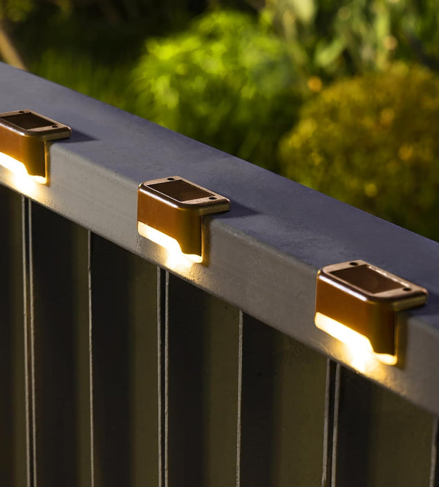 Solar Deck Lights Outdoor 16 Pack, Solar Step Lights Waterproof Led Solar Lights for Outdoor Stairs, Step , Fence, Yard, Patio, and Pathway(Warm White)