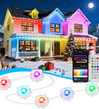 Permanent Outdoor Lights, 100Ft Smart Eave Light with 72 LED Lights, IP67 Waterproof, App Control, Outdoor Christmas Lights, DIY RGB+IC Light for House Christmas Decorations, White