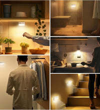 8 Pack Motion Sensor Stair Light for Indoor, Battery Operated Closet Lights, Wireless Stick on Anywhere Hallway Lamp, Portable Led Night Lamps for Bedroom under Cabinet Kitchen