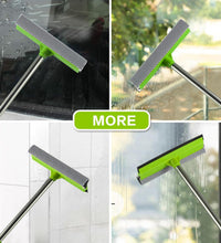 Professional Window Squeegee,2 in 1 Window Cleaner with Long Stainless Steel Handle,Sponge Car Window Squeegee for Gas Station, Glass,Shower (4 Pole)